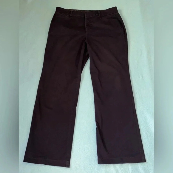 JM COLLECTION  dark navy blue pants super soft with stretchy waistband size 14 - Picture 2 of 13